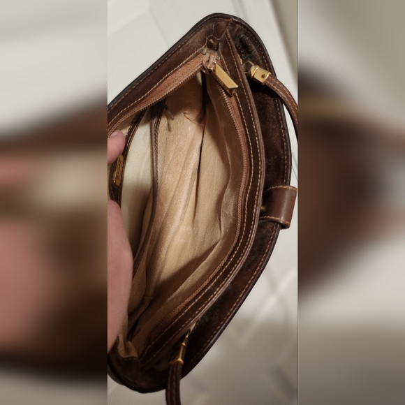 Vintage Bally Monogram Coated Canvas & Leather Shoulder Bag 12" X 7" - Picture 10 of 16